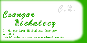 csongor michalecz business card